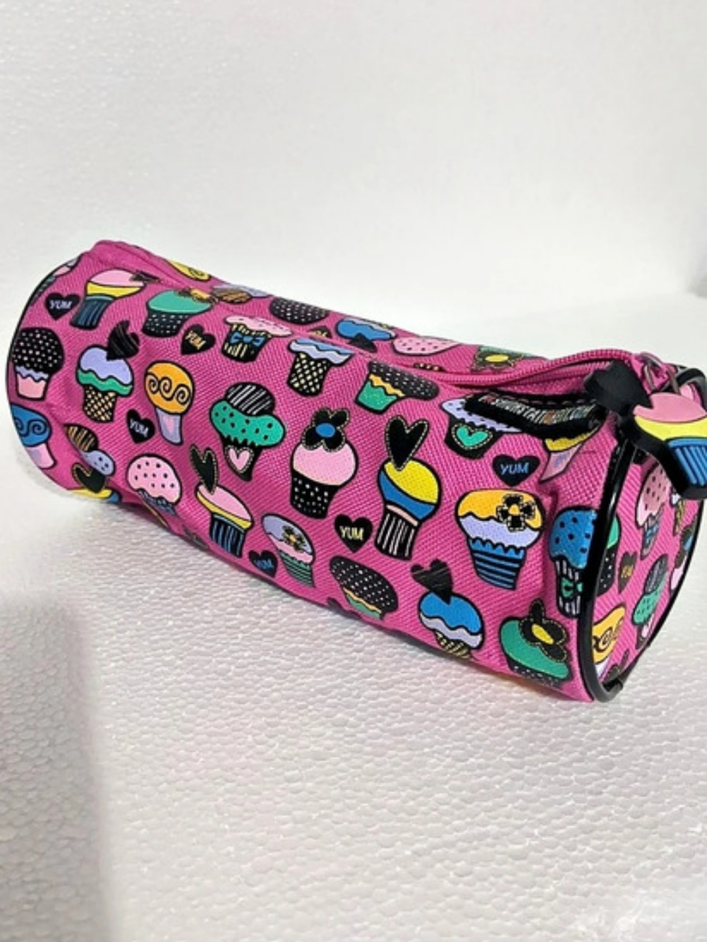 Fashion Stationary Cupcake Kawaii Pencil Or Makeup Case Barrel Shape